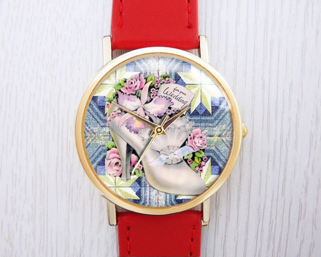 结婚快乐 - 女表/男表/中性表/配件饰品【Special U Design】 - 女表 - 其他金属 红色