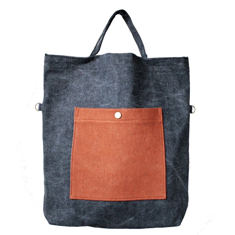 layoo 来哟│【蜜糖吐司】环保两用手提斜背包(水洗黑) - 侧背包/斜挎包 - 其他材质 黑色