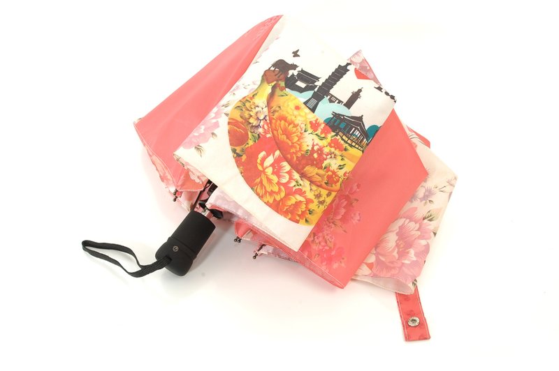 香蕉岛｜自动伞｜防风伞｜折叠伞｜阳伞｜雨伞｜晴雨伞｜防晒遮阳伞 - 雨伞/雨衣 - 防水材质 红色