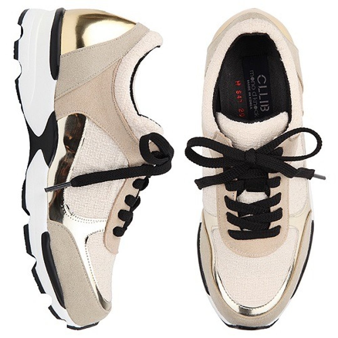 【韩国品牌】SPUR 厚鞋底的运动鞋 HS4129 BEIGE - 女款运动鞋/球鞋 - 其他材质 