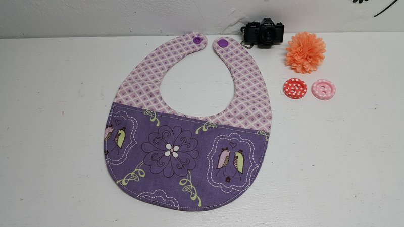 爱情鸟围兜 （现货） - 围嘴/口水巾 - 其他材质 紫色