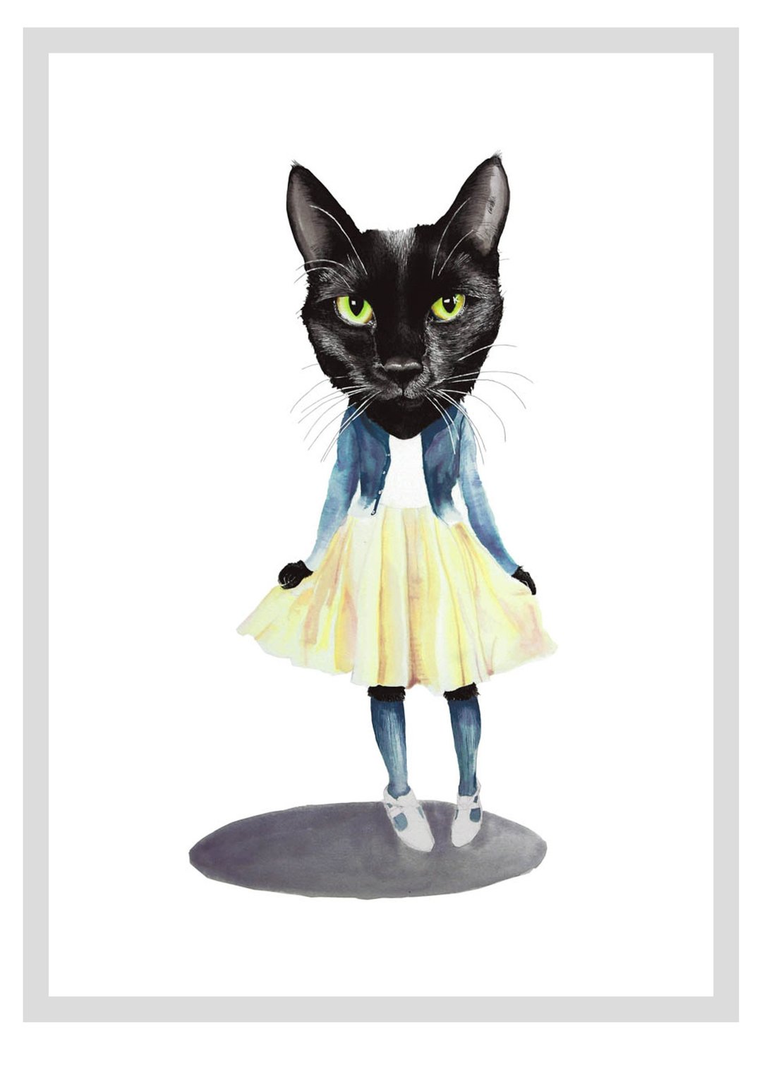 Cat Doll print 设计海报 | Jimbobart - 海报/装饰画/版画 - 纸 白色