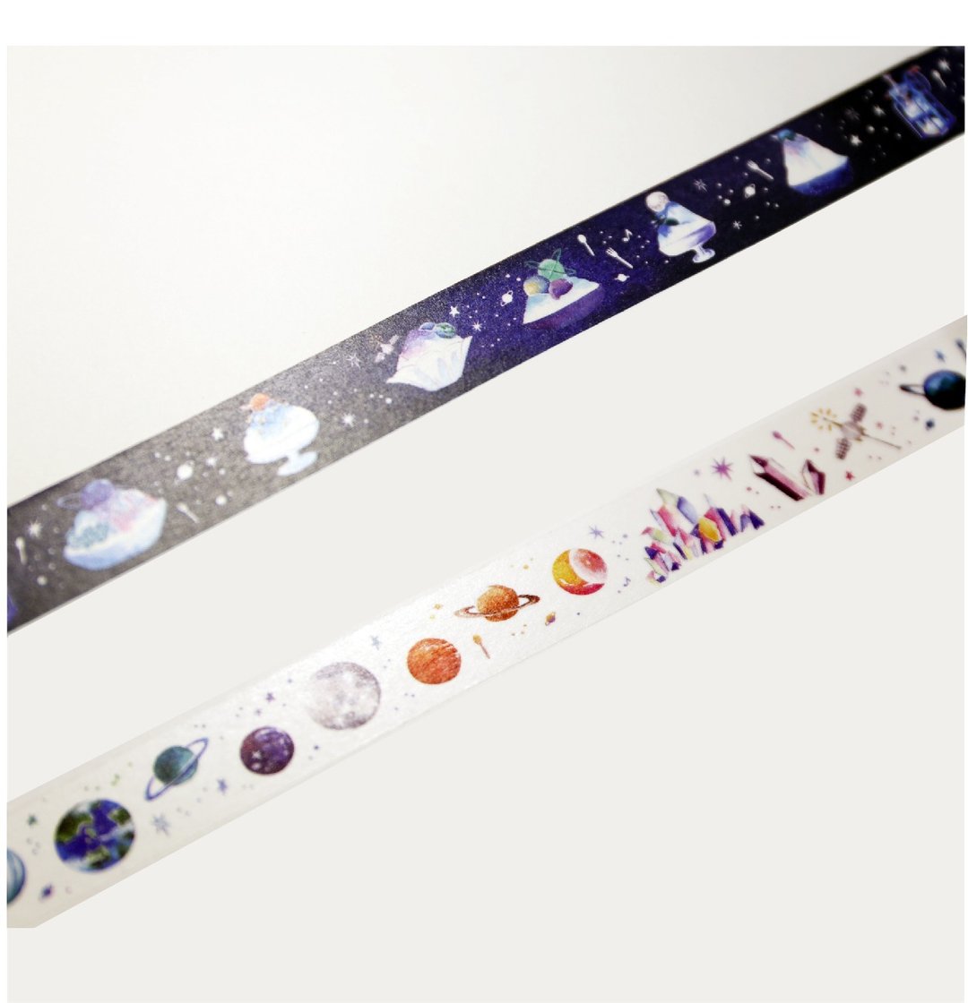 宇宙锉冰│有赠品组合Starry Ice  +Pure Planet  纸胶带 - 纸胶带 - 纸 多色
