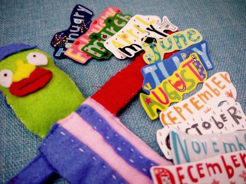 月份贴纸/12张《特殊订单请勿下单》 - 贴纸 - 纸 多色