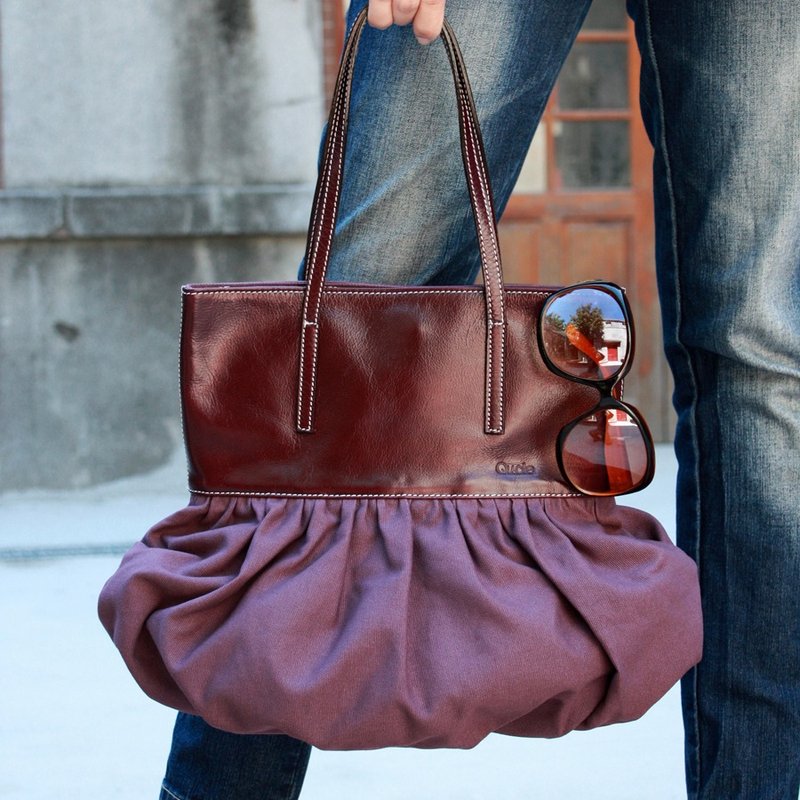 【Quote Studio】皱褶澎澎裙包  :: 紫:: - 侧背包/斜挎包 - 其他材质 紫色