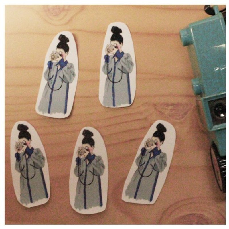 shot shot shot ,贴纸组（5入） - 贴纸 - 纸 蓝色