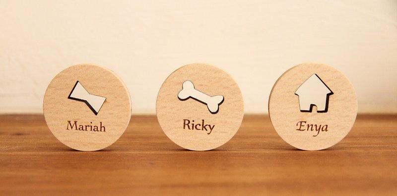 木头纪念吊饰 - 山毛榉-定制款 - 木工/竹艺/纸艺 - 木头 咖啡色