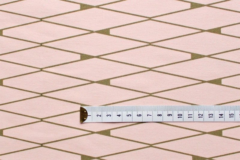 布匹-铁花窗1号/粉底淡杉绿(400g) - 其他 - 其他材质 粉红色