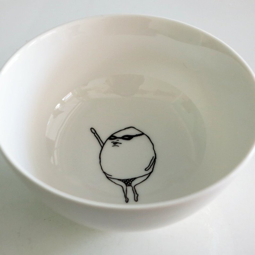 [rice bowl] 游泳健将-蛋弟 饭碗 - 碗 - 瓷 白色