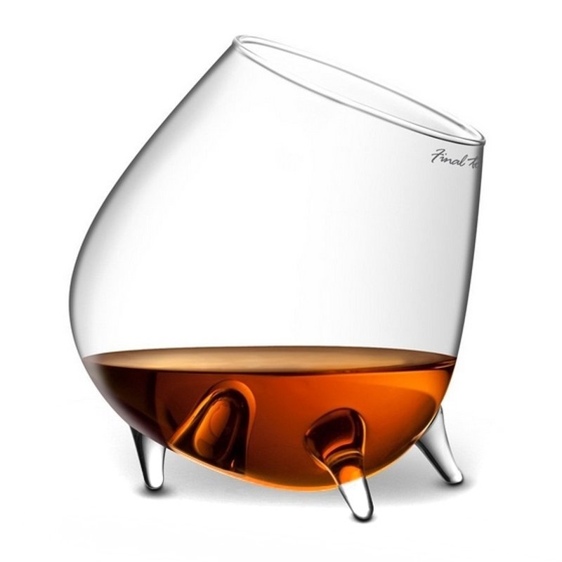 父亲节礼物【MSA 品尝白兰地风味】RELAX 放松3角干邑酒杯 雕刻酒杯 - 其他 - 玻璃 白色