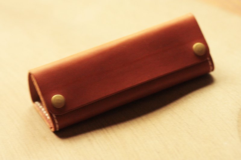 010 眼镜盒（深咖啡） - 其他 - 真皮 咖啡色