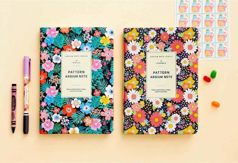 ARDIUM 图腾笔记本 - 热带花朵（左） - 笔记本/手帐 - 纸 蓝色