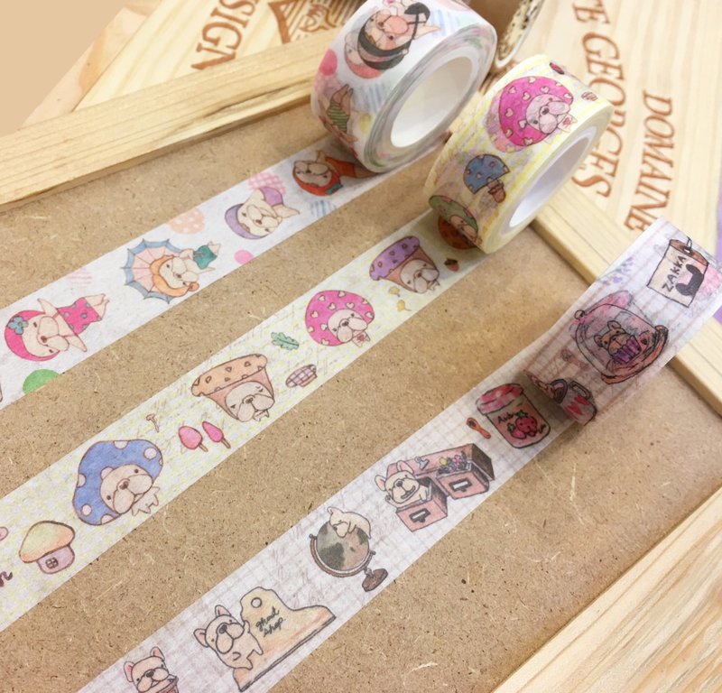 法斗纸胶带-三入组 - 纸胶带 - 纸 卡其色