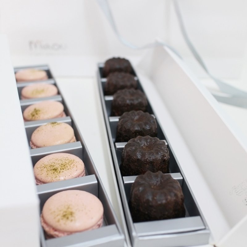 法式礼盒组:法式经典可丽露 + 樱花马卡龙 - 蛋糕/甜点 - 新鲜食材 