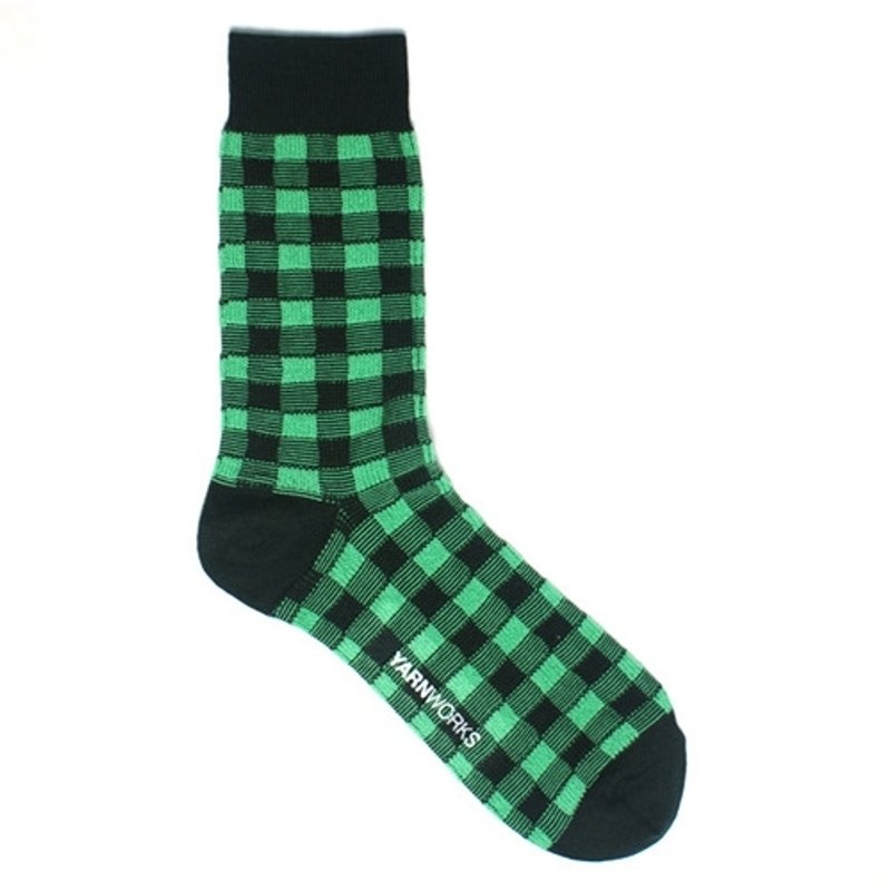 女孩寓所:: 韩国袜子品牌YARN-WORKS– WORK#4 跳格子 - 袜子 - 其他材质 绿色
