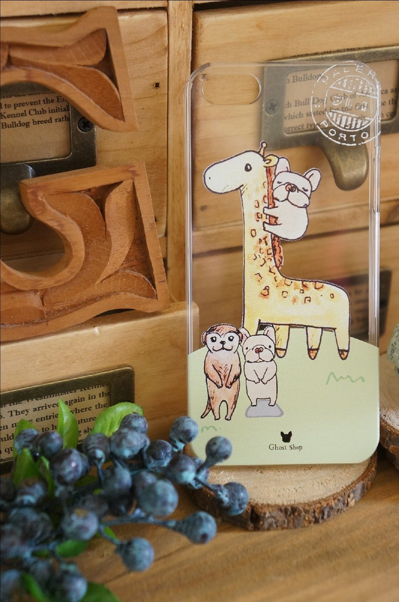 (售完) iPhone5/5S手机壳-法斗动物好朋友-透明 - 手机壳/手机套 - 塑料 黄色