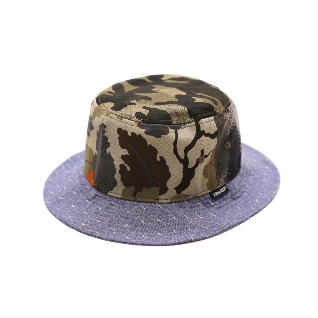 Filter017 - 渔夫帽 -  Mix 'n Match Camouflage Bucket Hat落叶迷彩拼布渔夫帽 - 帽子 - 棉 蓝色