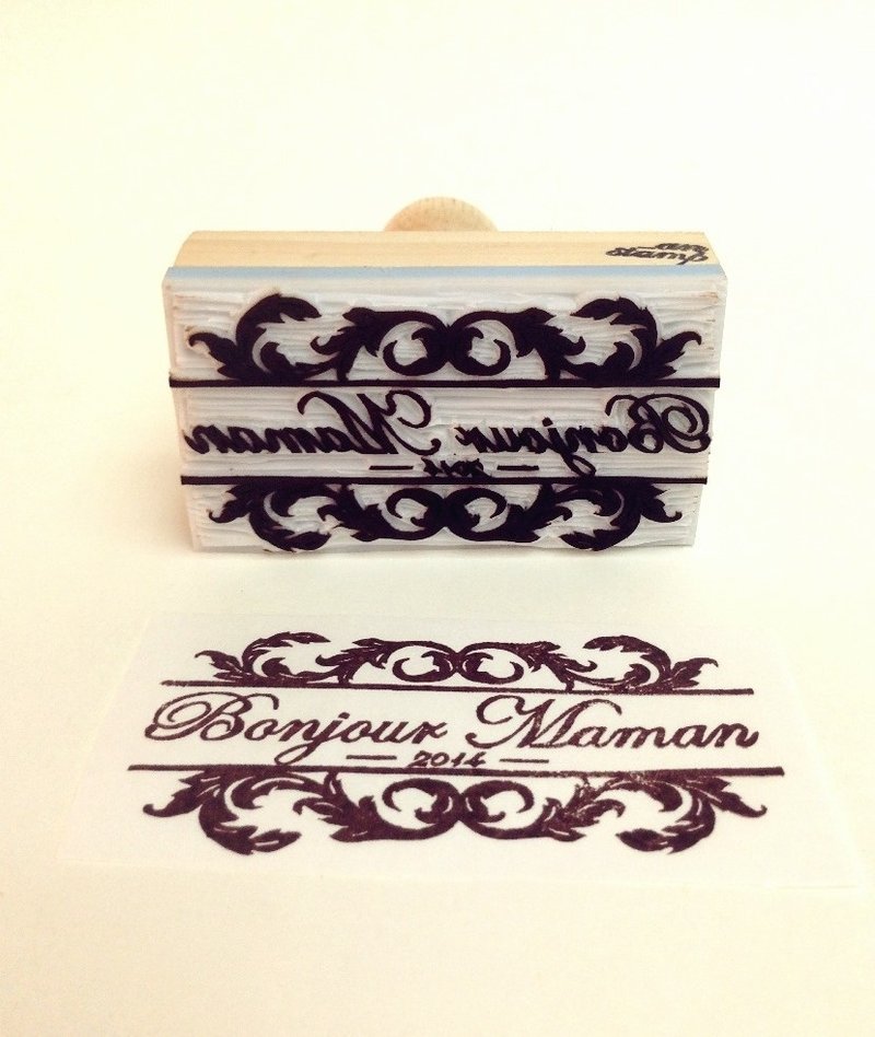 [订制]长方木头把手专属订制印章by anSTaMP - 订制画像 - 其他材质 咖啡色