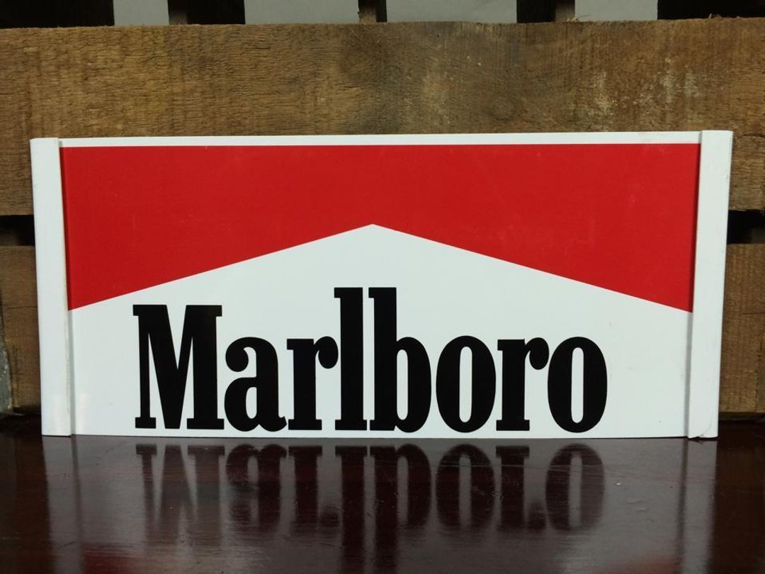 古董老品MARLBORO万宝路广告挂牌摆饰工业风乡村杂货zakka普普风loft北欧风eames咖啡文创lomo摄影ikea古着vespa - 墙贴/壁贴 - 压克力 红色
