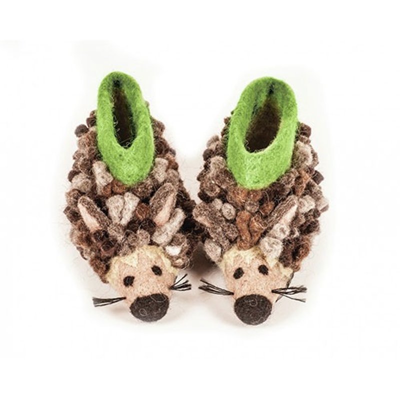 英国sew heart felt放牧小羊羊毛毡鞋-赫比刺猬 - 童装鞋 - 羊毛 咖啡色