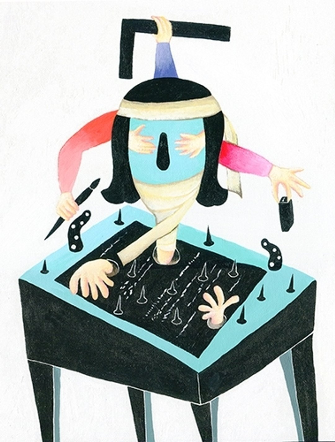 插画作品：20140302 - 插画/绘画/写字 - 压克力 蓝色