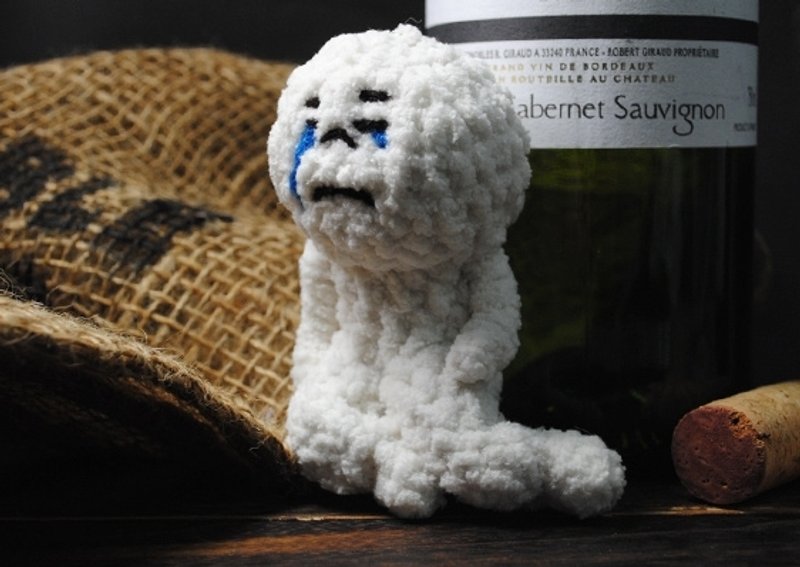 【霏娃手作】10~12cm 馒头先生钥匙圈 定制生日礼物 - 玩偶/公仔 - 其他材质 白色