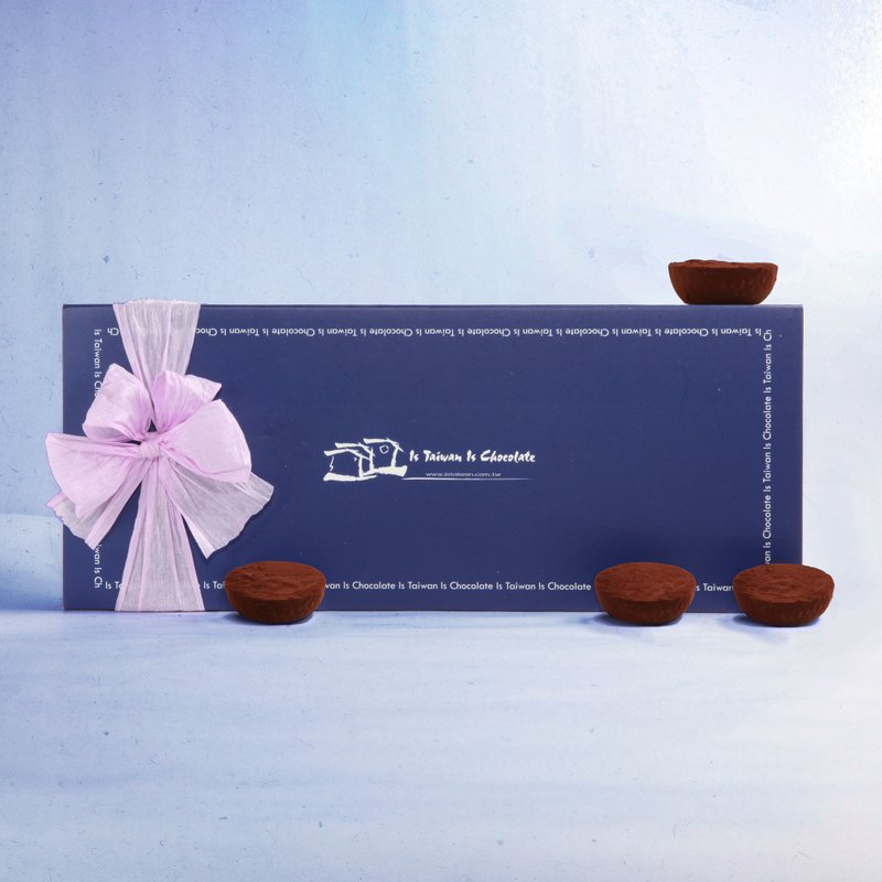 兰姆酒松露10入装礼盒 - 巧克力 - 新鲜食材 蓝色