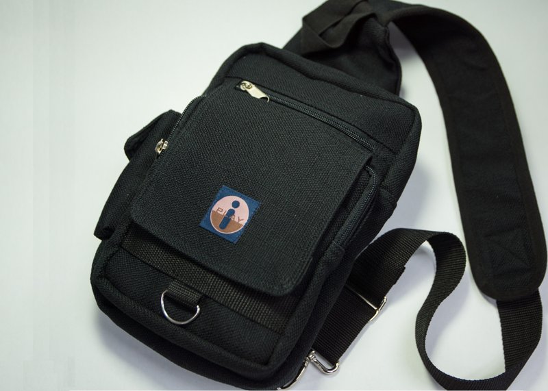 型感单肩后背包(纯手工)  商标已有注册 - 后背包/双肩包 - 其他材质 黑色