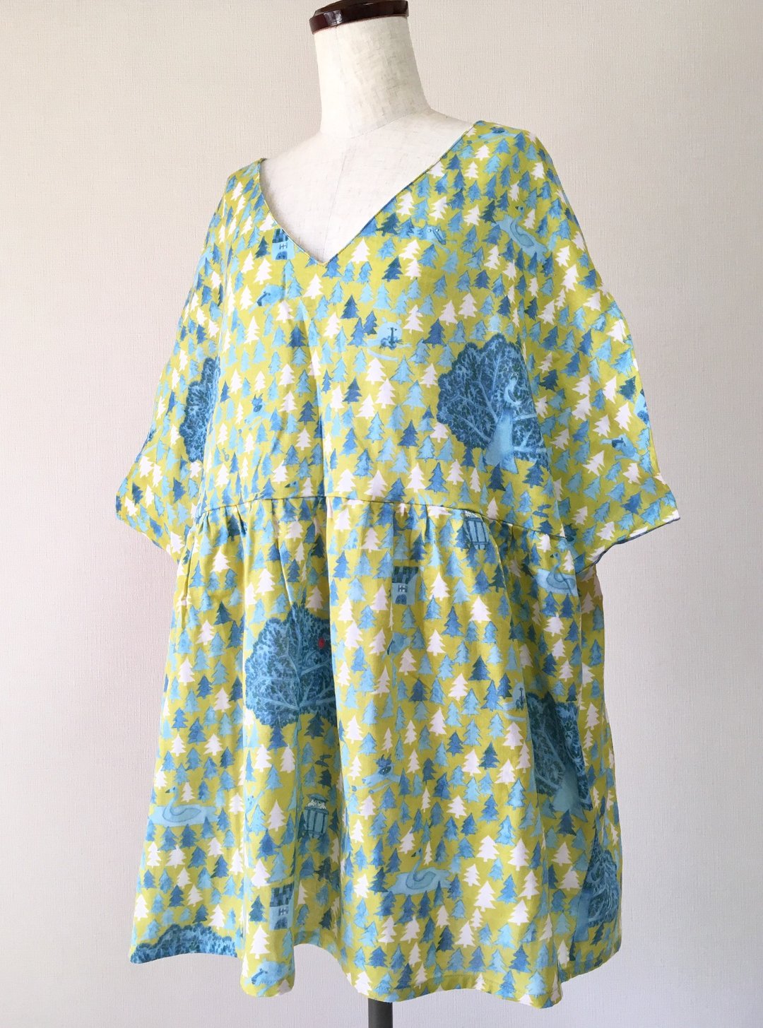 Forest Troon Tunic One Piece Lemon Yellow - 洋装/连衣裙 - 棉 黄色