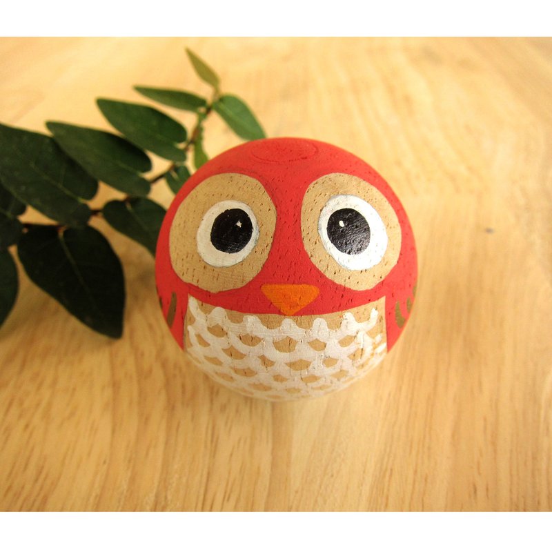 可爱的小鸟摇摆娃娃 - 玩偶/公仔 - 木头 红色