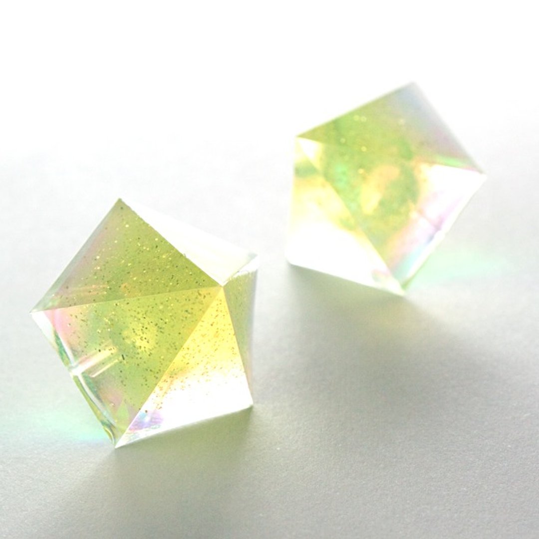 Pentagon Pierce (La France) - 耳环/耳夹 - 其他材质 黄色