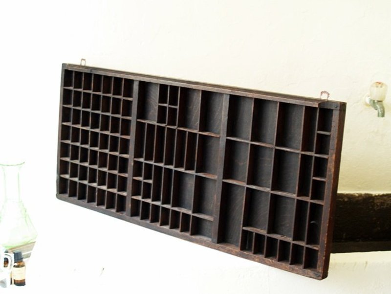 欧洲老货-实木多格子抽屉03C款。收藏/小物收纳/拍摄道具 (免运) - 墙贴/壁贴 - 其他材质 咖啡色