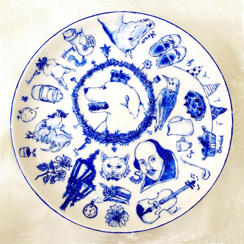 典雅茶杯盘系列－国王Maru的一天 - 咖啡杯/马克杯 - 其他材质 蓝色