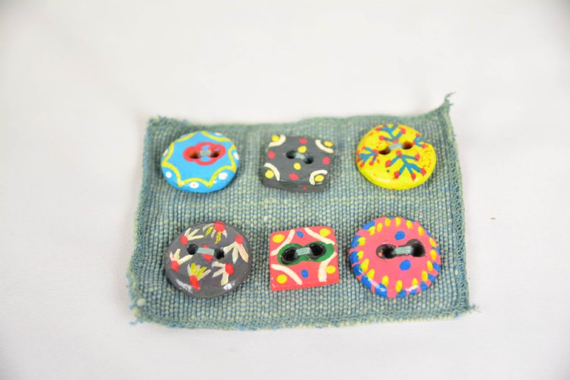 彩绘陶扣组＿都会＿公平贸易 - 其他 - 其他材质 多色