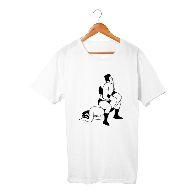 Inverse Shrimp T-shirt - 中性连帽卫衣/T 恤 - 棉．麻 白色