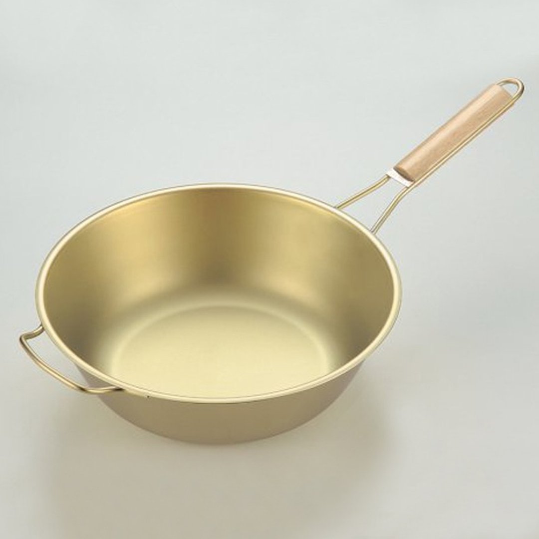 钛爱地球系列-日本制原木柄纯钛锅 27cm - 厨房用具 - 其他金属 