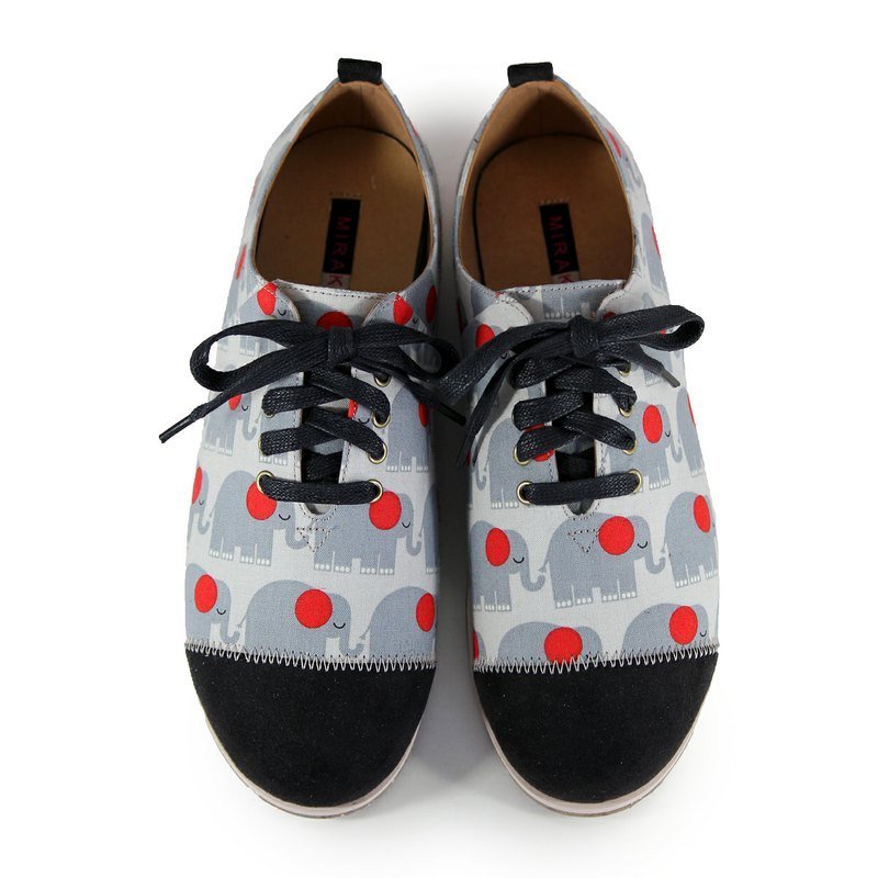 ZOO W1046 Black Elephant - 女款休闲鞋 - 棉．麻 多色