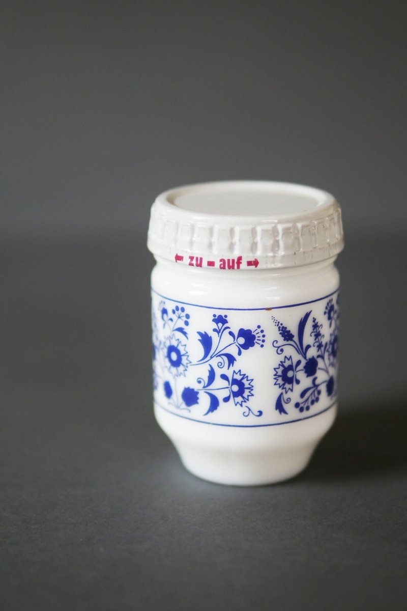 vintage 复古牛奶玻璃罐 - 收纳用品 - 其他材质 白色