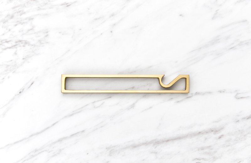 FUTAGAMI 铜铸 开瓶器‘枠’ Brass Bottle Opener WAKU (Frame) - 开瓶器/开罐器 - 其他金属 金色