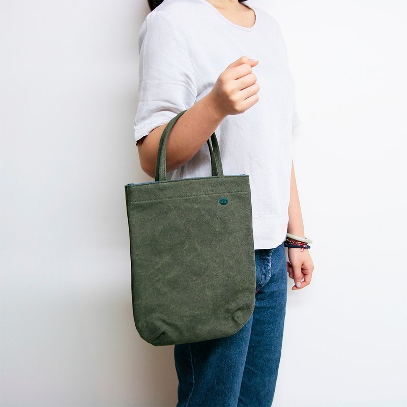 蘑菇Mogu 水洗帆布/ 手提包  / 甘单小包  /  军绿 - 手提包/手提袋 - 其他材质 绿色