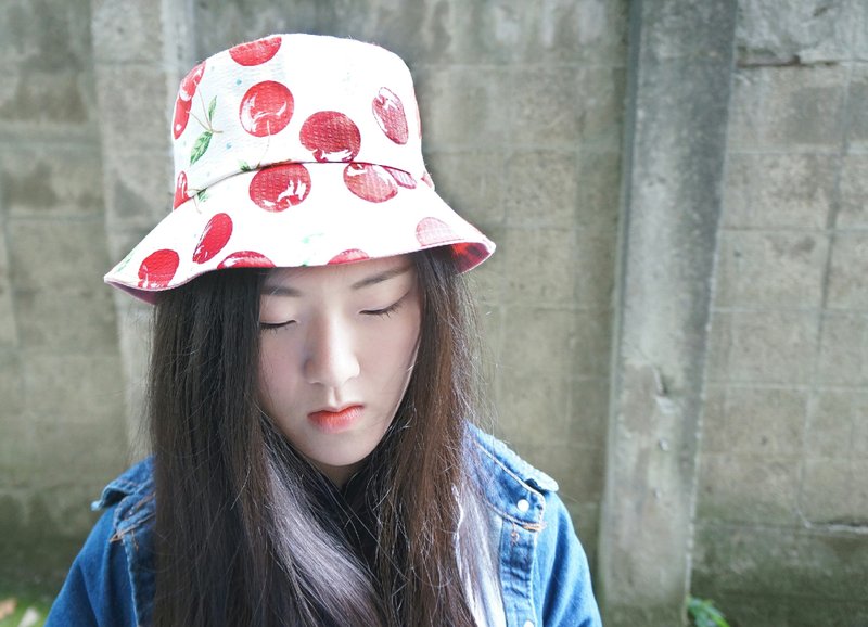 ☚ 缤纷系 _ 好春日渔夫帽 _ sweet cherry ☛ - 帽子 - 其他材质 红色