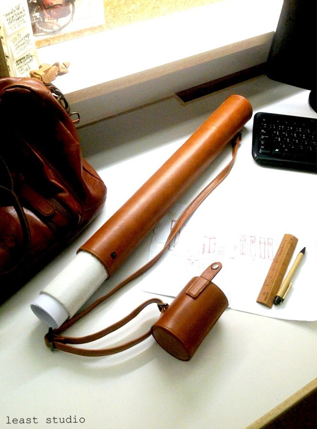 A1 Leatherette Storage Tube - 其他 - 真皮 黑色