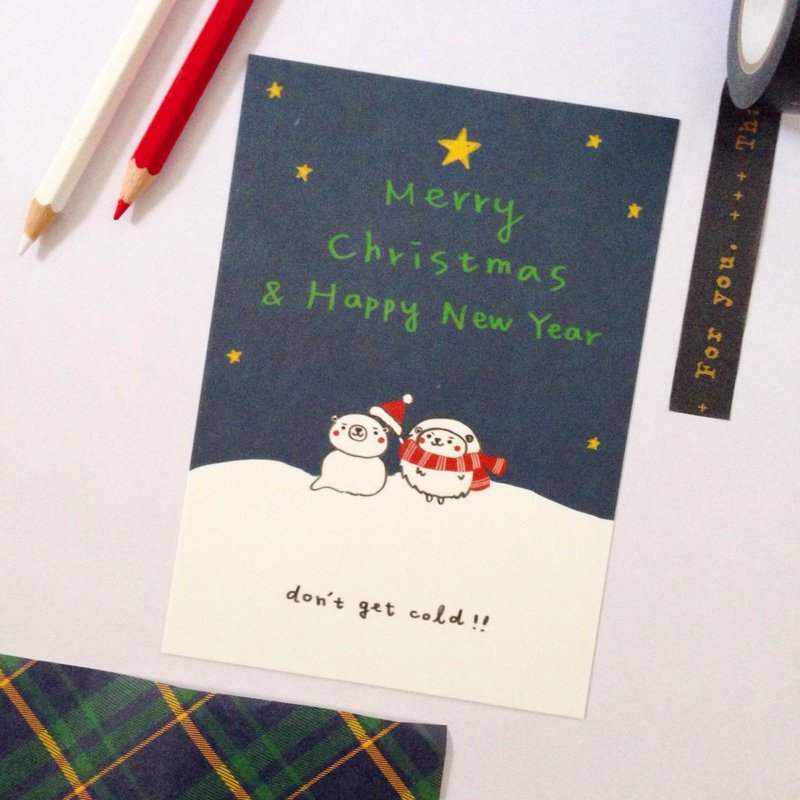 [ 明信片 ] 圣诞夜给你爱 - 卡片/明信片 - 纸 蓝色