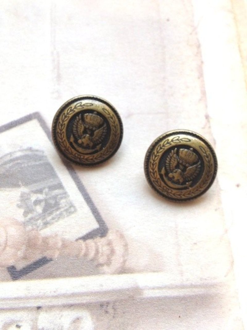 ﹉karbitrary﹉ ▲ 复古耳环   情人节 礼物 - 耳环/耳夹 - 其他金属 咖啡色