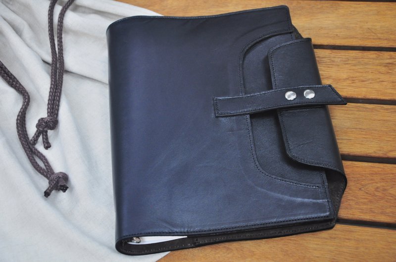 Cycle Life系列:黑色小羊皮26孔 B5活页型皮款日志 - 笔记本/手帐 - 真皮 黑色