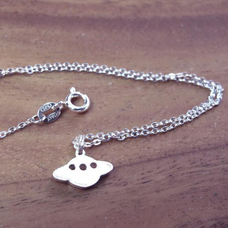 手工纯银项链-太空飞碟-64design - 项链 - 其他金属 白色