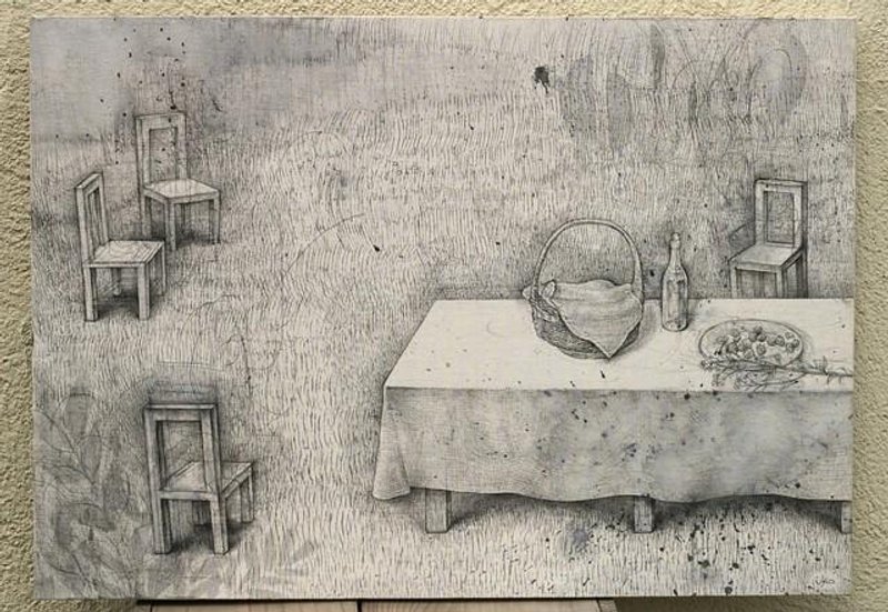 strawberry　original drawing - 画框/相框 - 其他材质 黑色