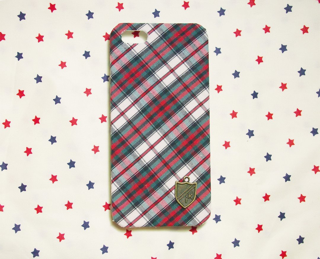 布艺 苏格兰绿格纹手机壳 情侣款 保护壳  苹果 Apple iPhone 6 plus 6+ 5s 5 4s 4 HTC butterfly 2 3 One max M9 M8 M7 Desire eye E9 plus 800 816 - 手机壳/手机套 - 其他材质 白色