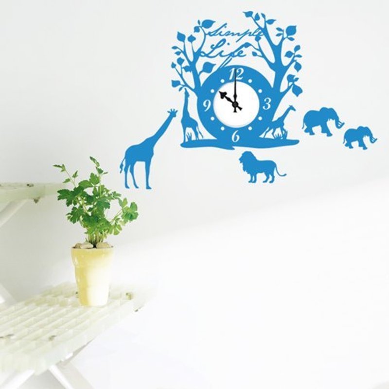 / 丛林 Safari / 无痕时钟壁贴 8色可选 - 时钟/闹钟 - 其他材质 