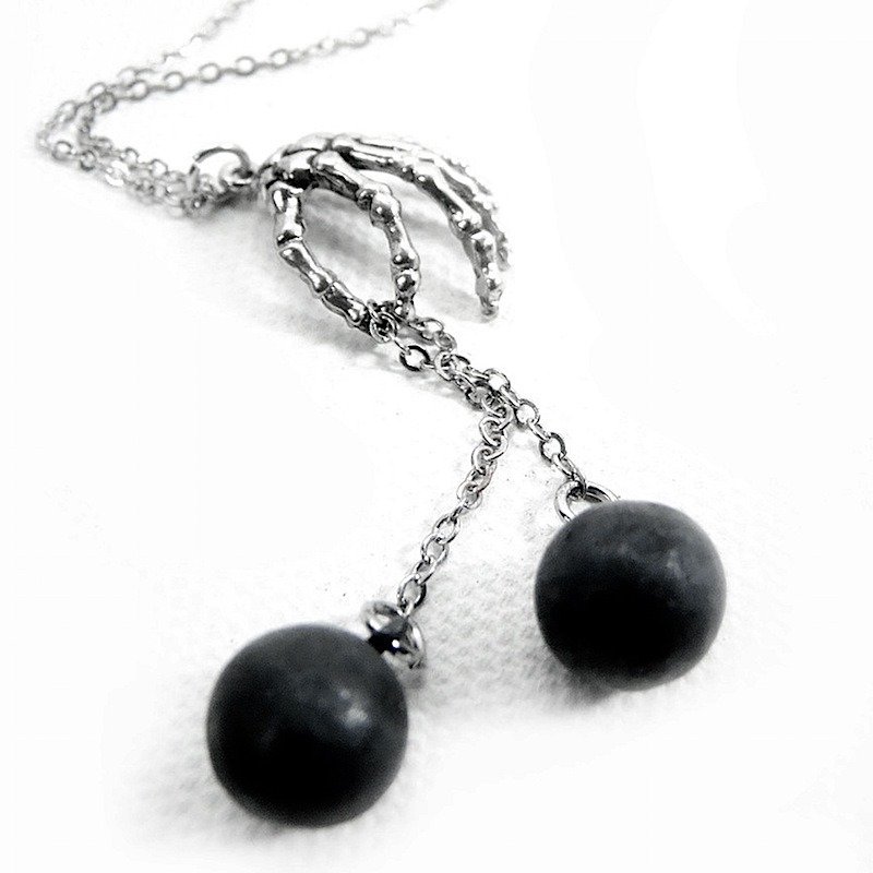 Zodiac pendant Scaly bone for Libra in white bronze and oxidized antique color ,Rocker jewelry ,Skull jewelry,Biker jewelry - 项链 - 其他金属 